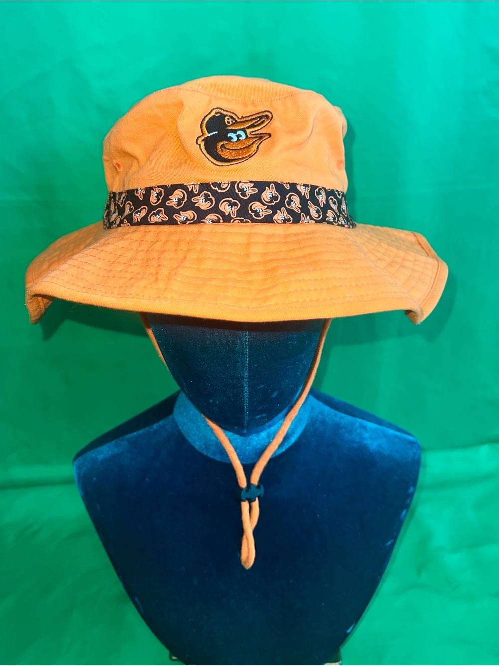 Orange Baltimore Orioles Bucket Hat w/Team Logo embroidered & Chin Strap 🧢⚾️🔥